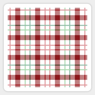 Christmas red and green plaid pattern Sticker